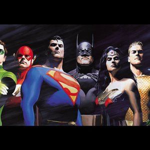 Alex Ross Justice League vinyl coated canvas Fabric Poster 36" x 24"